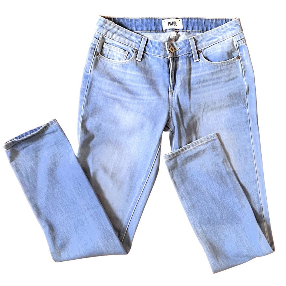 PAIGE Light Blue Straight Leg Jeans